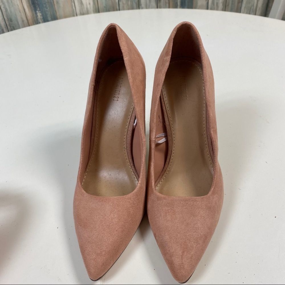 Forever 21 Suede Heels Shoes sz 7 - Picture 5 of 10